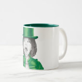 2 Couleurs Tasse verte du garçon 1 (Devant droit)
