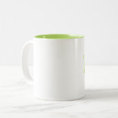 2 Couleurs Tasse verte et blanche du ton deux avec la (Devant gauche)