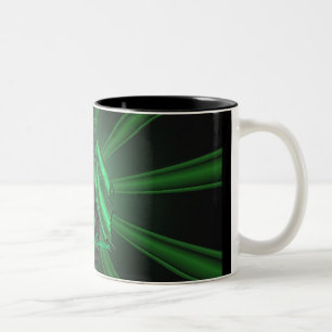 2 Couleurs Tasse verte verte de motif de dragon