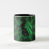 2 Couleurs Tasse verte verte de motif de dragon (Centre)
