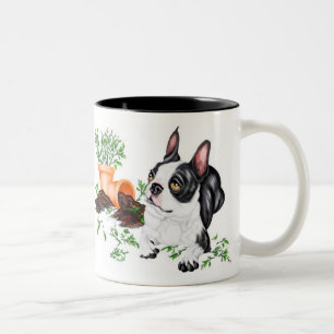 2 Couleurs Tasse vilaine de chiot de Boston Terrier