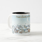 2 Couleurs Tasse Village d'Hiver (Devant gauche)