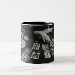 2 Couleurs Tasse vintage de lecteur de tarot