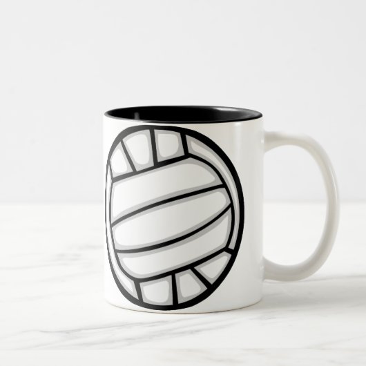 2 Couleurs Tasse - volleyball (Droit)