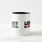 2 Couleurs Tasse volontaire de bibliothèque (Centre)