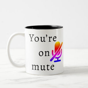 2 Couleurs Tasse « Vous êtes en sourdine » Échec classique d'