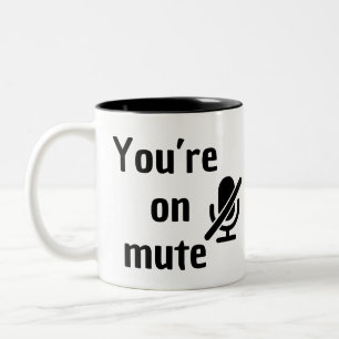 2 Couleurs Tasse « Vous êtes en sourdine » pour Happy Hour vi