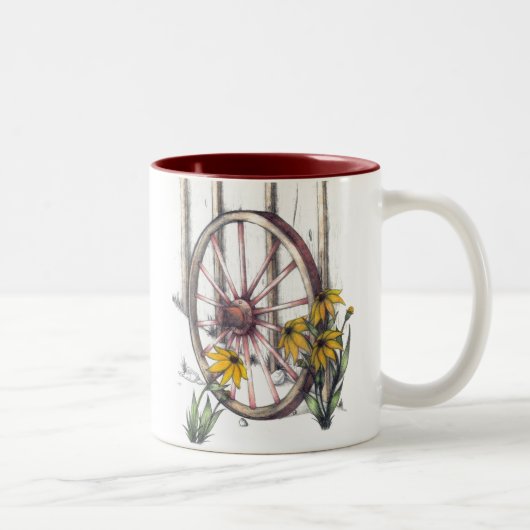 2 Couleurs Tasse Wagon Wheel (Droit)