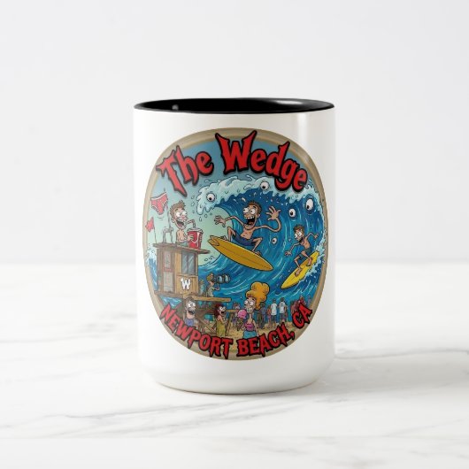 2 Couleurs Tasse Zany Classic Wedge (Centre)