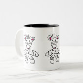 2 Couleurs Tasse Zèbre (Devant gauche)
