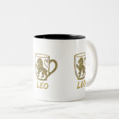 2 Couleurs Tasse Zodiaque Lion Gras (Devant droit)