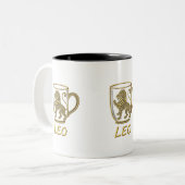 2 Couleurs Tasse Zodiaque Lion Gras (Devant gauche)