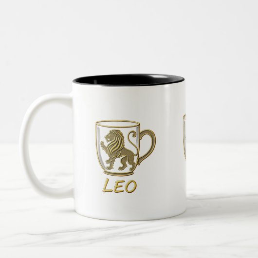 2 Couleurs Tasse Zodiaque Lion Gras (Gauche)