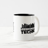 2 Couleurs Techno souterraine - tasse (Devant droit)