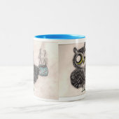 2 Couleurs Temps de café de hibou ! Tasse (Centre)