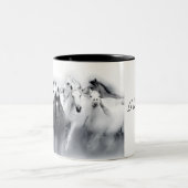 2 Couleurs test maison de tasse avec les juments Arabes de (Centre)