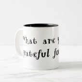 2 Couleurs texte de noir de tasse de gratitude (Devant gauche)