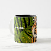 2 Couleurs Tiger tasse à café à deux tons (Devant gauche)