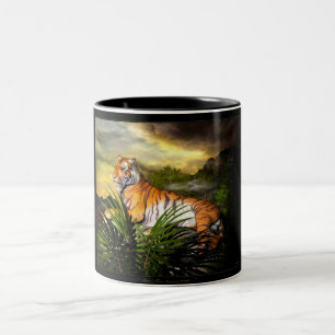 2 Couleurs Tigre, tigre, tasse lumineuse brûlante