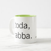 2 Couleurs Toda, tasse de Rabba (Devant gauche)
