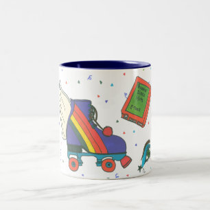 2 Couleurs Totalement tasse de café de Rollerskate d'icônes