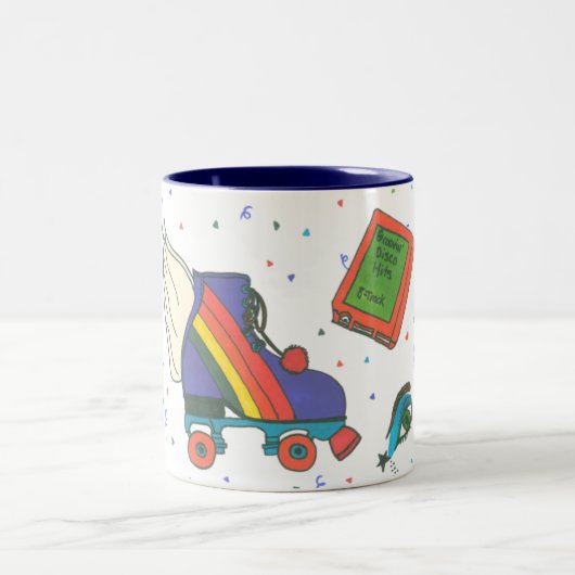 2 Couleurs Totalement tasse de café de Rollerskate d'icônes (Centre)