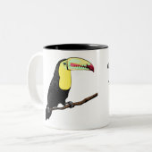 2 Couleurs Toucan oiseau tasse Editable (Devant gauche)