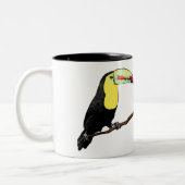 2 Couleurs Toucan oiseau tasse Editable (Gauche)