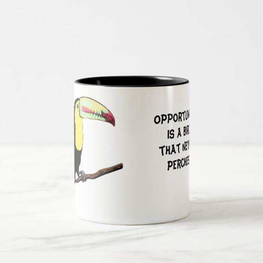 2 Couleurs Toucan oiseau tasse Editable (Centre)