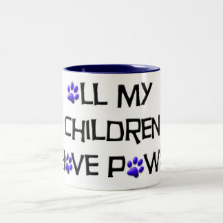 2 Couleurs tous mes enfants ont la tasse de pattes