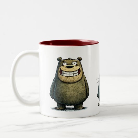 2 Couleurs Trio d'animaux mignons Tasse à café (Gauche)
