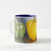 2 Couleurs Trio de tasse d'art de poivrons (Devant gauche)