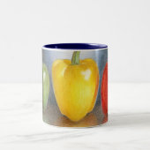 2 Couleurs Trio de tasse d'art de poivrons (Centre)