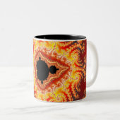 2 Couleurs Trône de Satan - tasse de fractale (Devant droit)