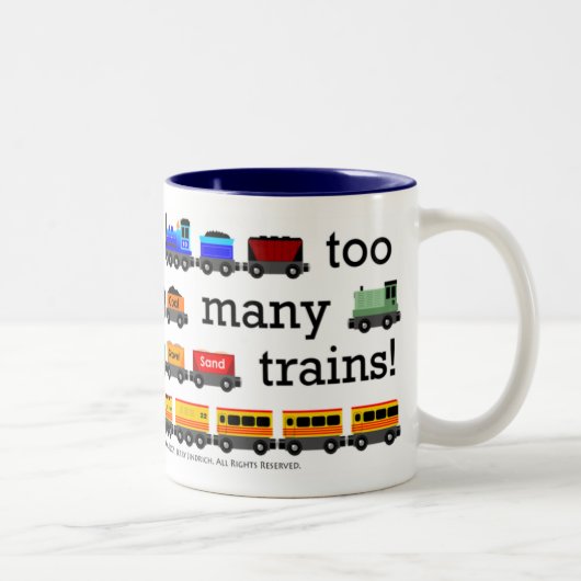 2 Couleurs Trop de tasse de trains (Droit)