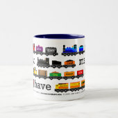 2 Couleurs Trop de tasse de trains (Centre)