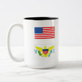 2 Couleurs U.S. Tasse de café des Îles Vierges (Gauche)