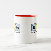 2 Couleurs Ukulélé et tasse drôles de la Science (Centre)