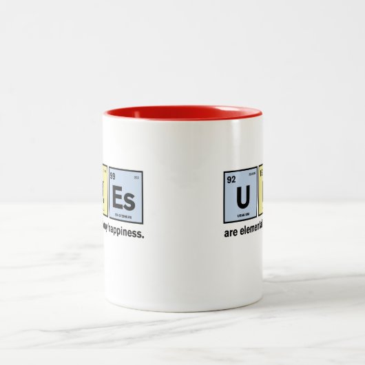 2 Couleurs Ukulélé et tasse drôles de la Science (Centre)