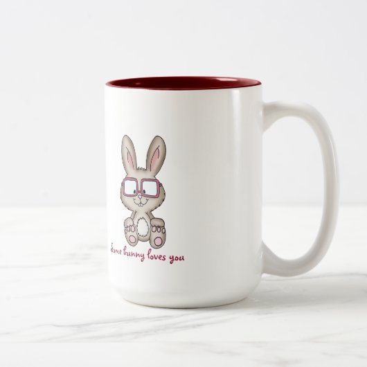 2 Couleurs Un certain lapin vous aime la tasse - conception (Droit)