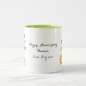 2 Couleurs un dans un melon, valentine, anniversaire, tasse (Centre)