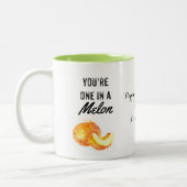 2 Couleurs un dans un melon, valentine, anniversaire, tasse (Gauche)