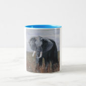 2 Couleurs "Un éléphant escroc" tasse de deux tons (Centre)