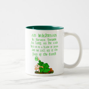 2 Couleurs Un Irlandais n'est jamais ivre…. Tasse