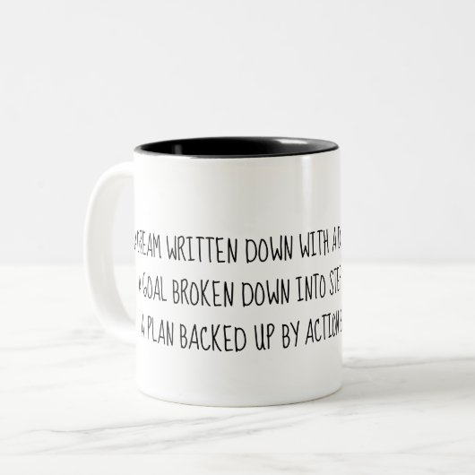 2 Couleurs Un RÊVE DEVIENT tasse inspirée de RÉALITÉ (Devant gauche)