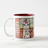 2 Couleurs Une fille est, tasse de café/thé (Gauche)