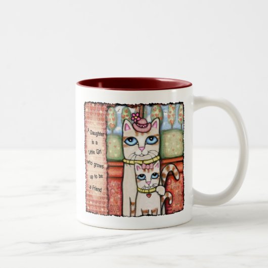 2 Couleurs Une fille est, tasse de café/thé (Droit)