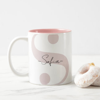 2 Couleurs Une tasse à café bicolore décorée avec votre nom g