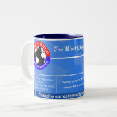 2 Couleurs Une tasse de bannière du monde TKD (Devant gauche)