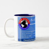 2 Couleurs Une tasse de bannière du monde TKD (Gauche)